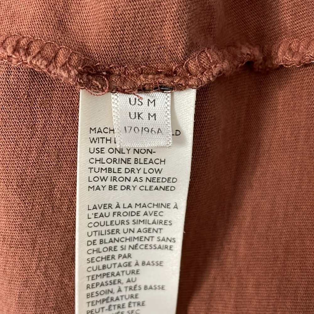 Free People We the Free Clover Puff Shoulder Top in Burnt Orange Mesa - Picture 7 of 8